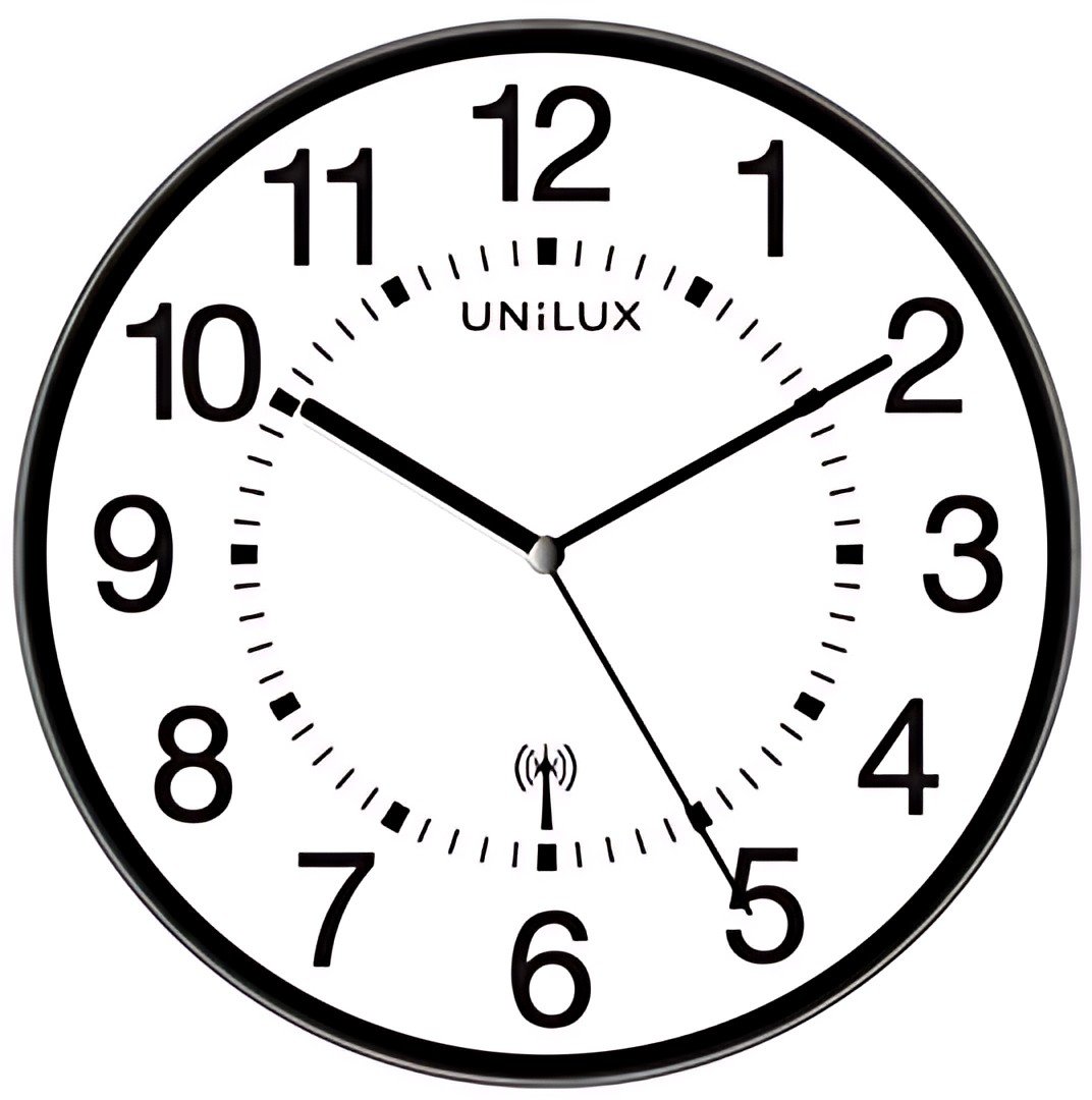 UNiLUX Horloge radio-pilotée "WAVE", argent