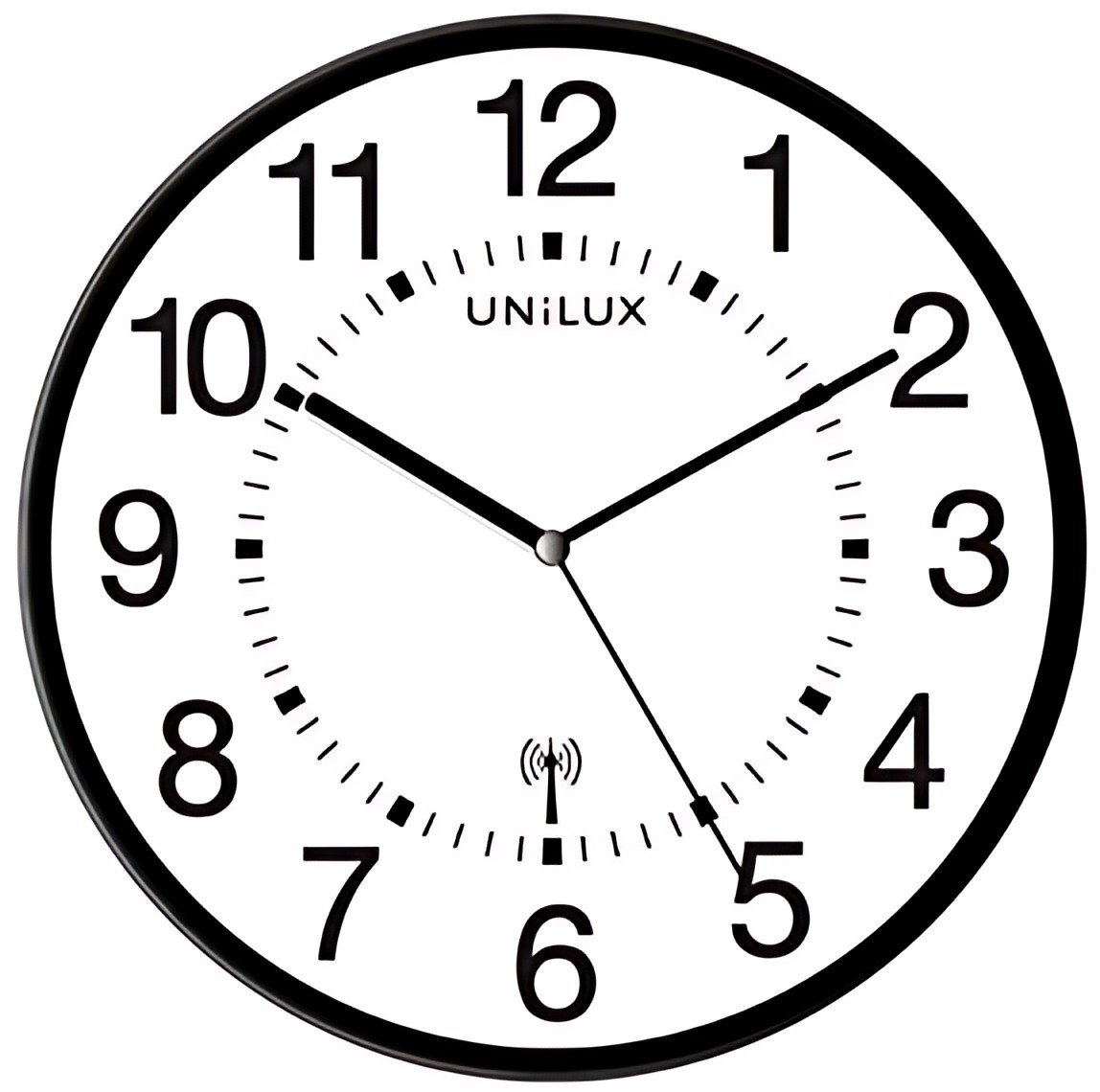 UNiLUX Horloge murale radio-pilotée "MAXI WAVE", noir