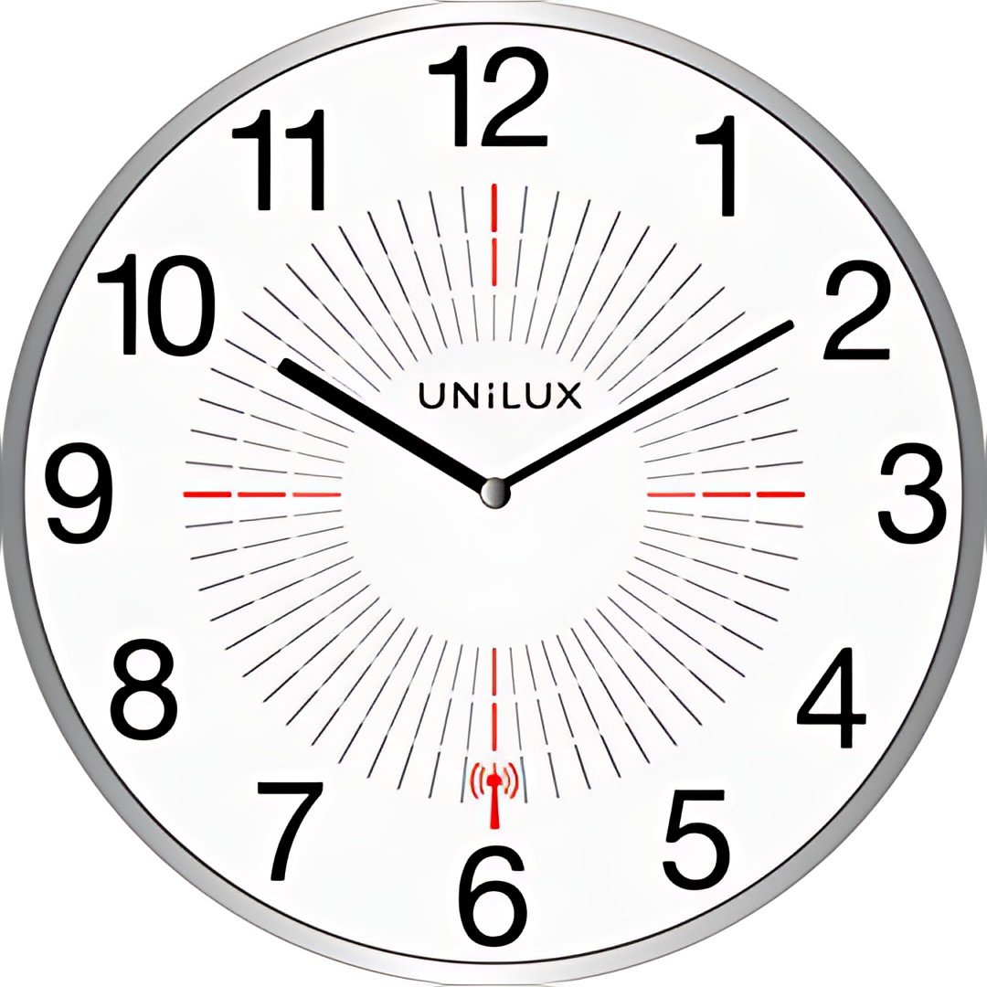 UNiLUX Horloge murale radio-pilotée "OUTDOOR", argent
