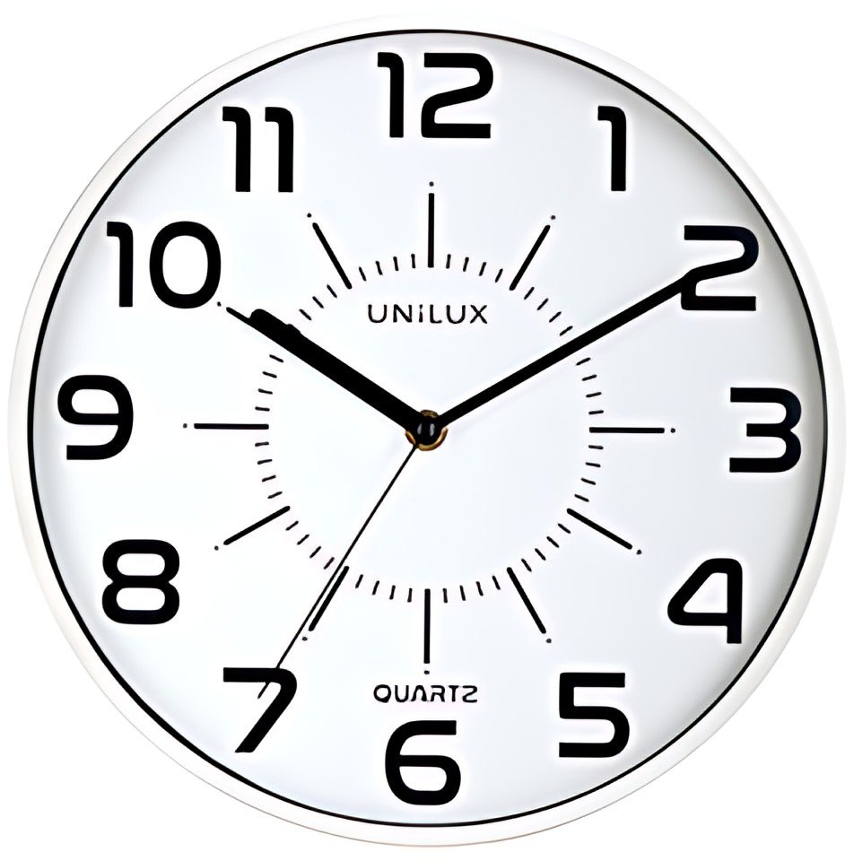 UNiLUX Horloge à quartz "POP", diamètre: 300 mm, blanc