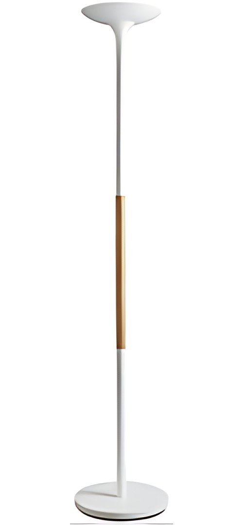 UNiLUX Lampadaire à LED PRYSKA, dimmable, hêtre/blanc