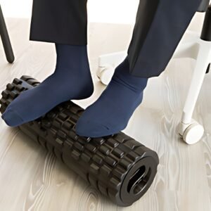 UNiLUX Repose-pieds ROLLER FEET, structure en relief, noir