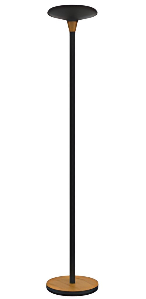 UNiLUX Lampadaire à LED BALY BAMBOO, dimmable, noir-bambou