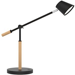 UNiLUX Lampe de bureau à LED VICKY, dimmable, hêtre/noir