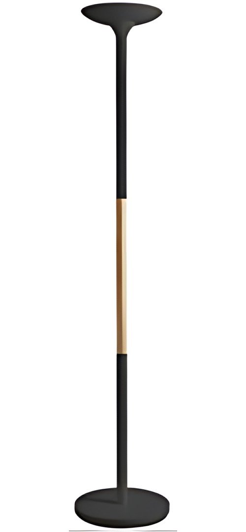 UNiLUX Lampadaire à LED PRYSKA, dimmable, hêtre/noir