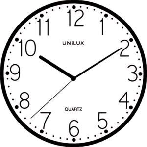 UNiLUX Horloge murale/horloge à quartz NESSY, noir