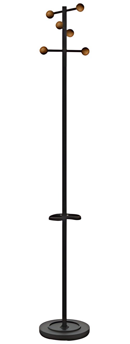 UNiLUX Portemanteau WELCOME WOOD, 6 crochets, noir