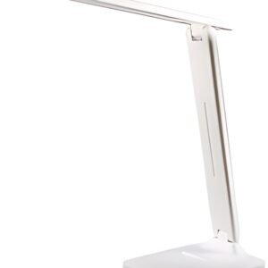 UNiLUX Lampe de bureau à LED et batterie HALO, pied, blanc