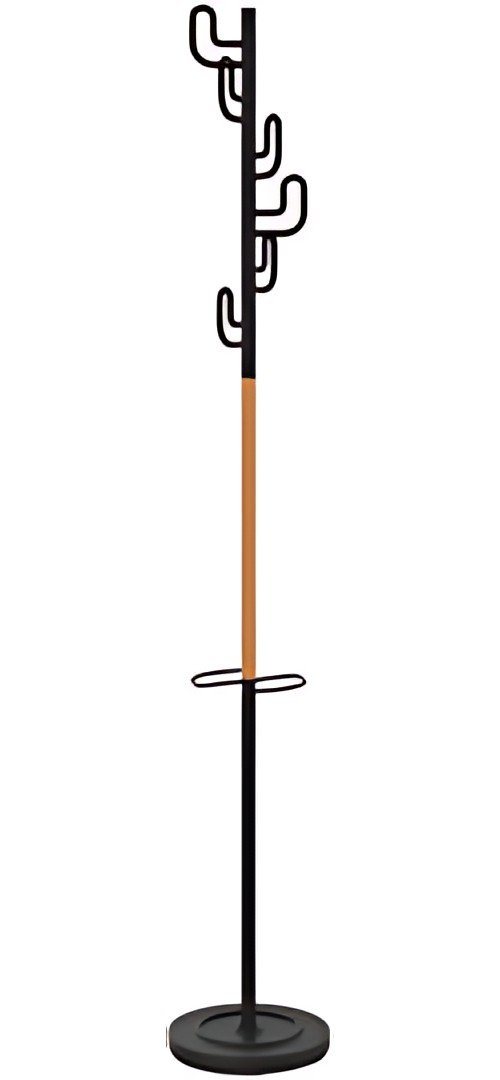 UNiLUX Portemanteau CALIFORNIA, hauteur: 1.750 mm, noir/bois