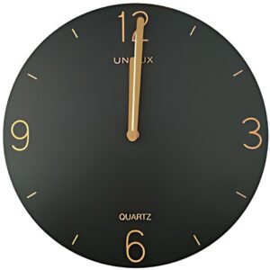 UNiLUX Horloge murale à quartz SAVANA, diamètre 300 mm, noir