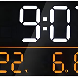 UNiLUX Horloge digitale multifonction à LED NUMI, noir
