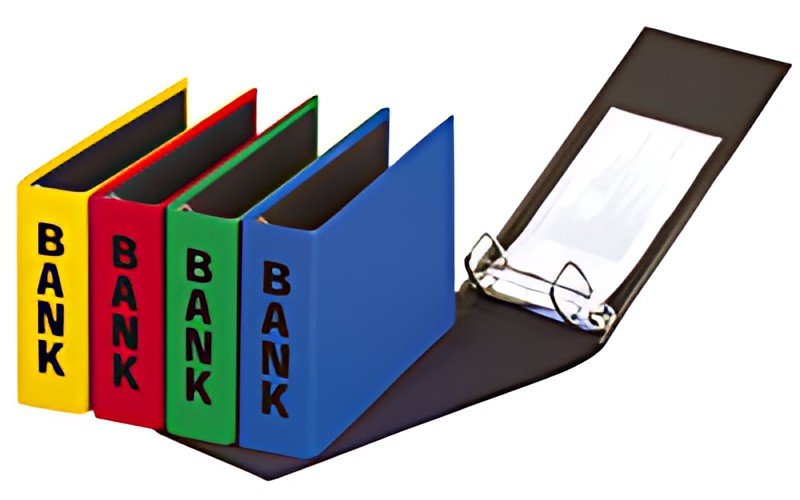 Dossier bancaire PAGNA "Basic Colors", pour relevés bancaires, trié