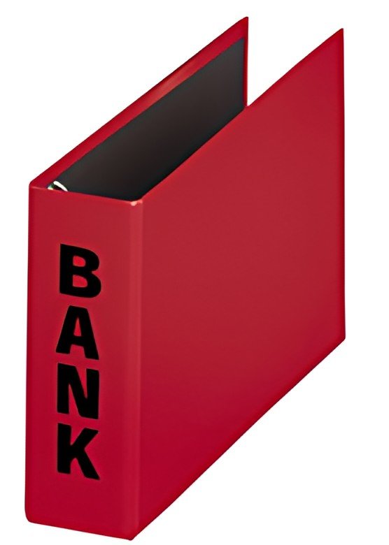 Dossier bancaire PAGNA "Basic Colors", pour extraits de compte, rouge