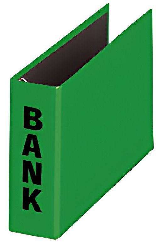 Dossier bancaire PAGNA "Basic Colors", pour relevés bancaires, vert