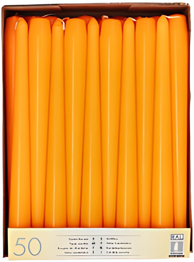 STARPAK Bougie de chandelier, 22 mm, pack de 50, orange