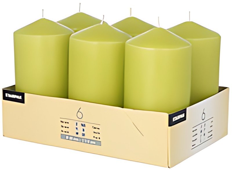 STARPAK Bougie cylindrique, diamètre: 60 mm, kiwi