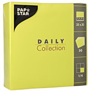 PAPSTAR Serviettes, 320 x 320 mm, 3 couches, vert pomme