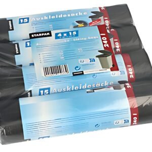 STARPAK Sac pour conteneur à ordures, noir, 240 litres