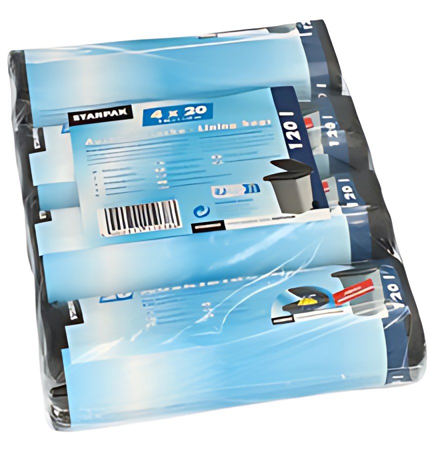 STARPAK Sac pour conteneur à ordures, noir, 120 litres
