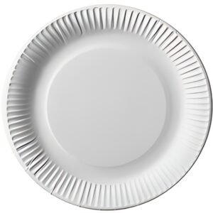 PAPSTAR Assiette en carton "pure", rond, 230 mm, blanc