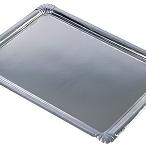 STARPAK Plat de service, rectangle, 455 x 340 mm, argent
