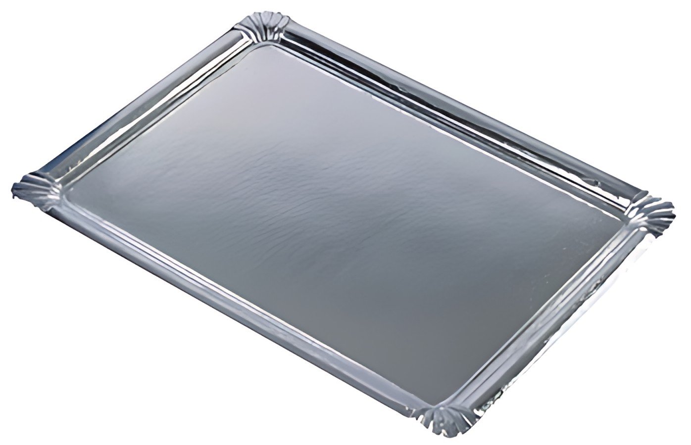 STARPAK Plat de service, rectangle, 455 x 340 mm, argent