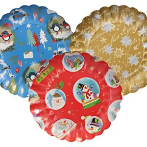 STARPAK Assiette de l'Avent ronde, diamètre: 230 mm, coloré