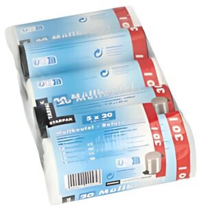 STARPAK Sac poubelle HDPE, 30 litres, assorti