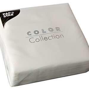 PAPSTAR Serviette, 330 x 330 mm, 1 couche, blanc