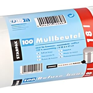 STARPAK Sac poubelle HDPE, 18 litres, blanc