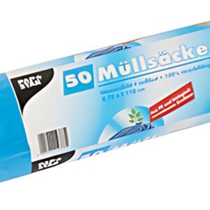 STARPAK Sac poubelle HDPE, 120 litres, bleu