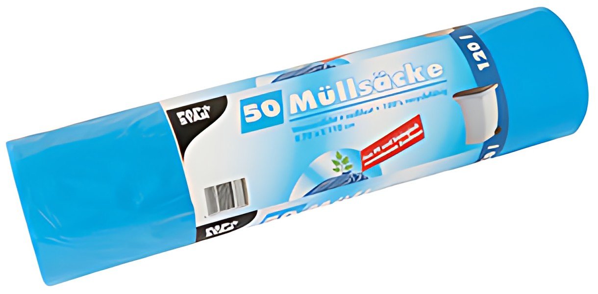 STARPAK Sac poubelle HDPE, 120 litres, bleu