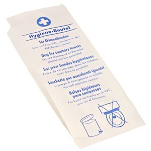 PAPSTAR Sachet hygiénique en papier, imprimé, blanc/bleu