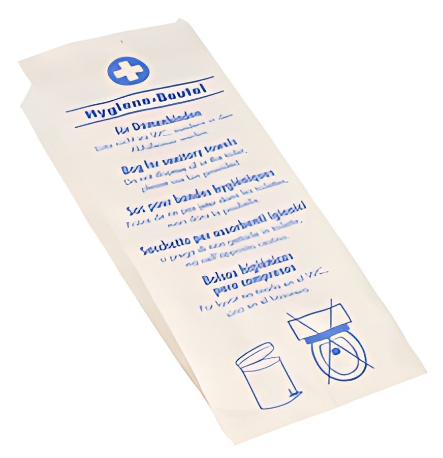 PAPSTAR Sachet hygiénique en papier, imprimé, blanc/bleu