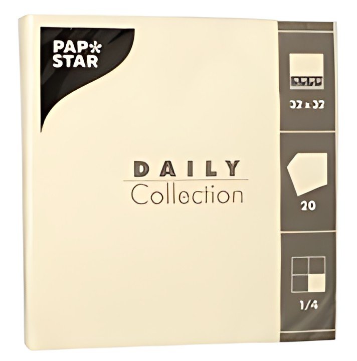 PAPSTAR Serviettes, 320 x 320 mm, 3 couches, champagne