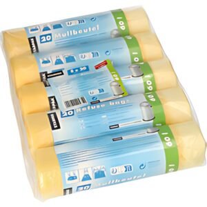 STARPAK Sac poubelle HDPE à liens coulissants, 60 litres