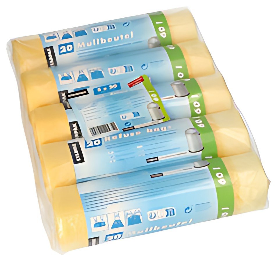 STARPAK Sac poubelle HDPE à liens coulissants, 60 litres