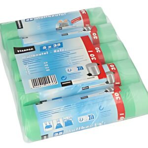 STARPAK Sac poubelle HDPE à liens coulissants, 30 litres