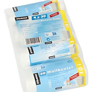 STARPAK Sac poubelle HDPE, 10 litres, transparent