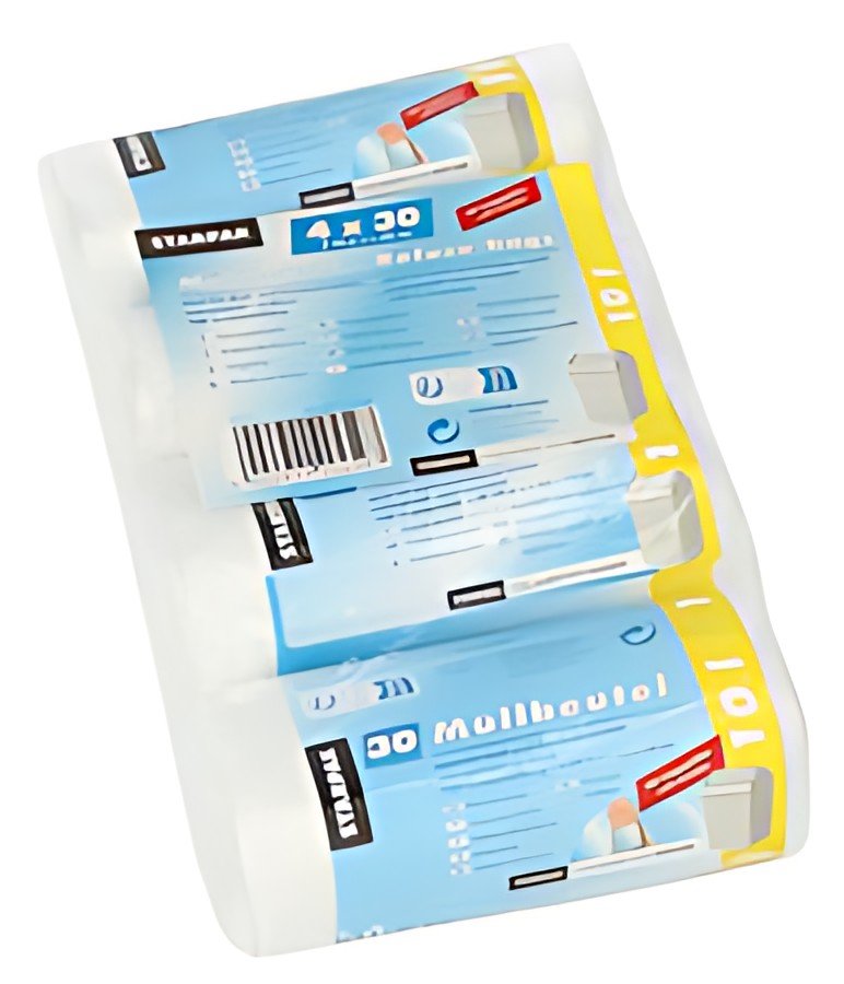 STARPAK Sac poubelle HDPE, 10 litres, transparent
