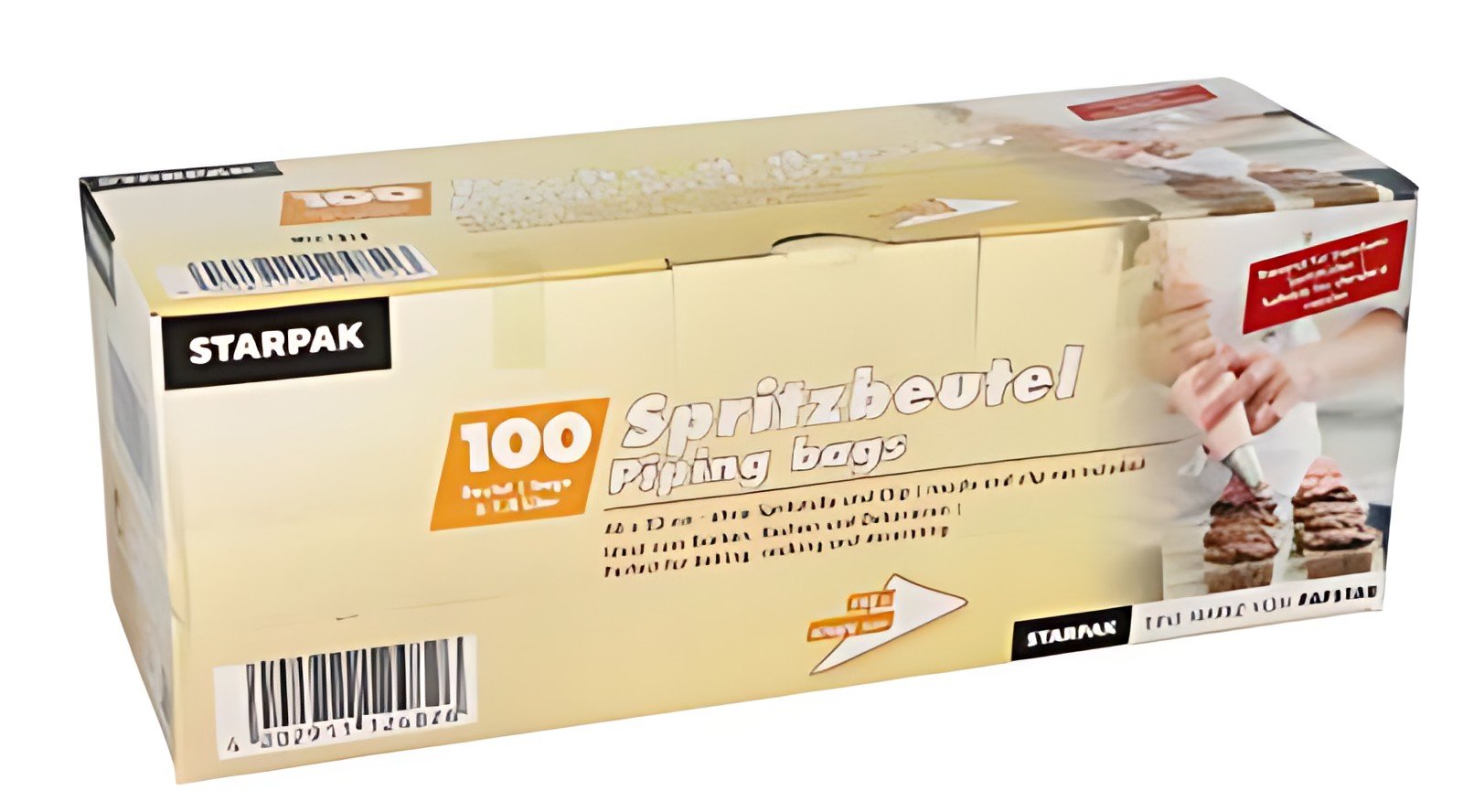 STARPAK Poche à dresser en PEBD, transparent, 1,8 l