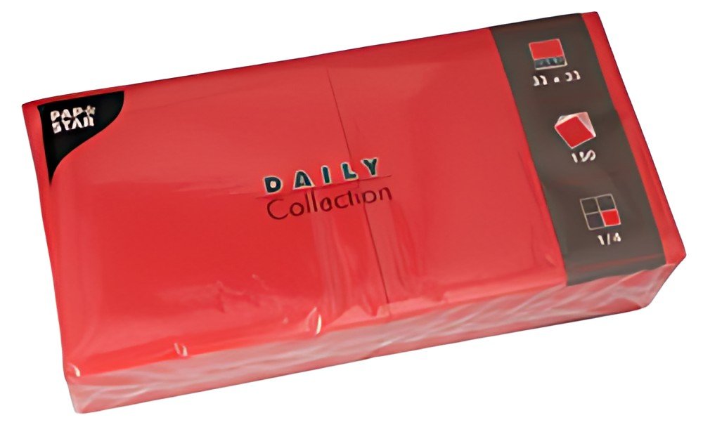 PAPSTAR Serviettes, 320 x 320 mm, 3 couches, rouge