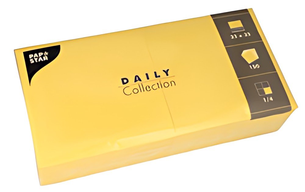 PAPSTAR Serviettes, 320 x 320 mm, 3 couches, jaune