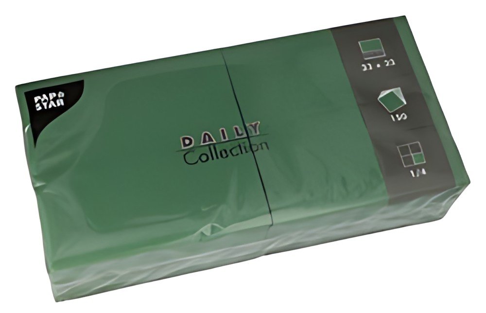 PAPSTAR Serviettes, 320 x 320 mm, 3 couches, vert foncé