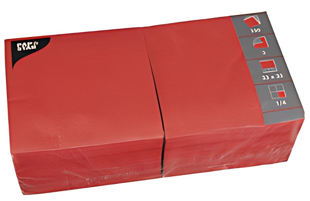 PAPSTAR Serviettes lunch, 330 x 330 mm, rouge