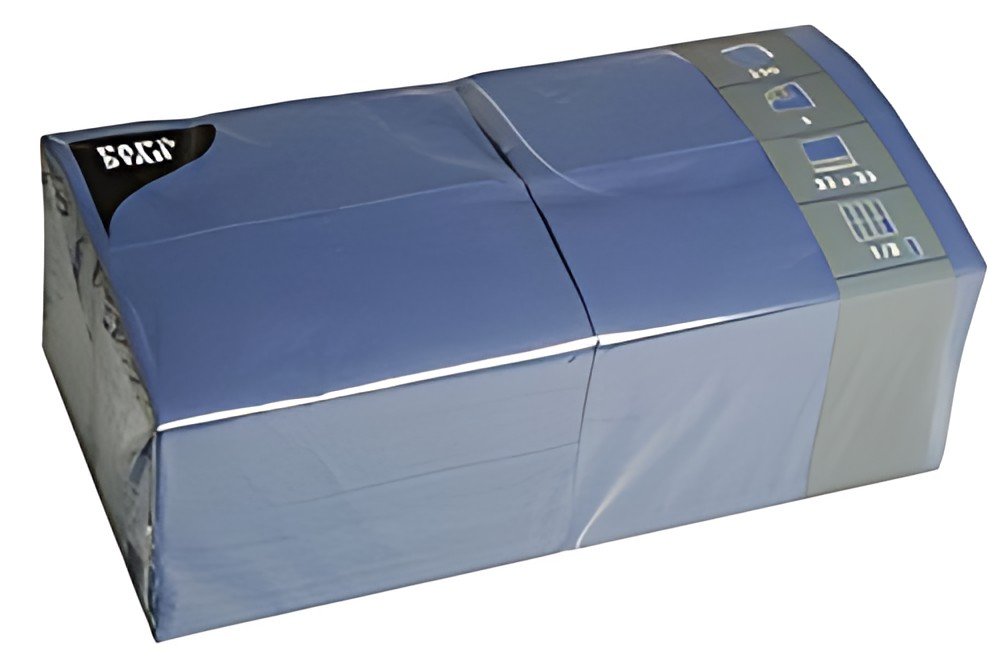 PAPSTAR Serviettes bistrot, 330 x 330 mm, bleu foncé