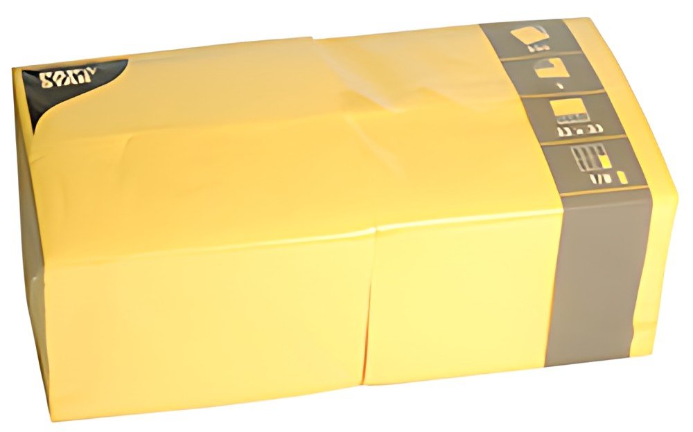 PAPSTAR Serviettes bistrot, 330 x 330 mm, jaune