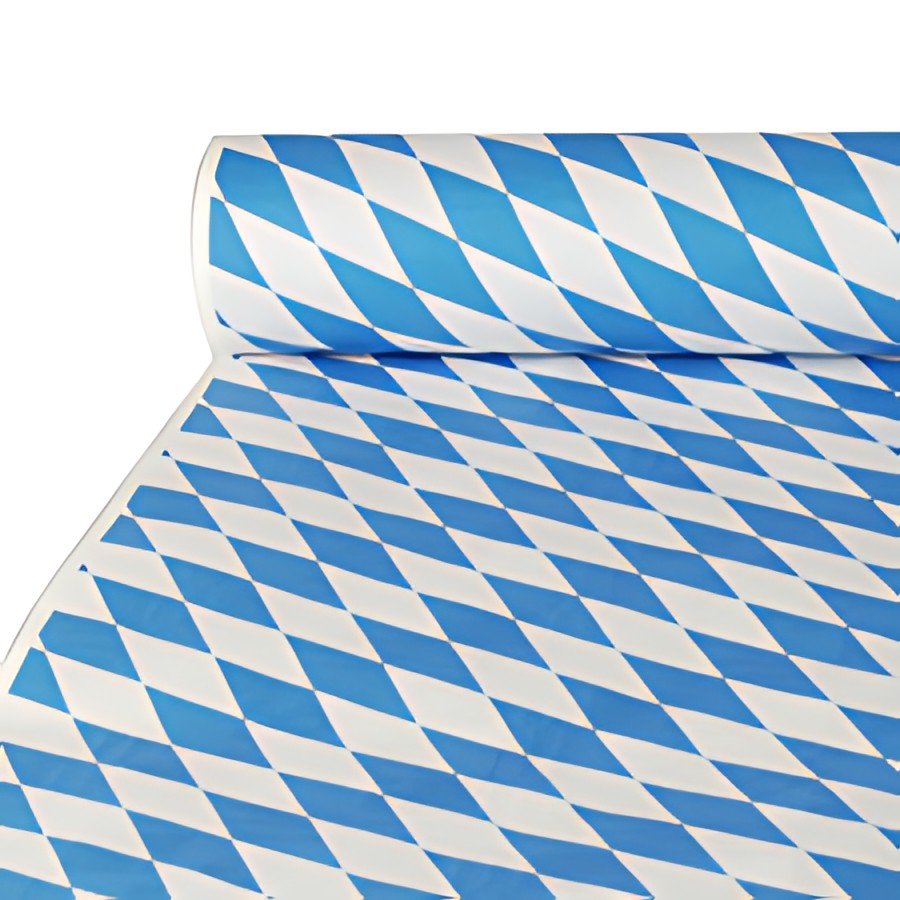 PAPSTAR Nappe damassée, (l) 1,0 x (L)10 m, "bleu bavarois"