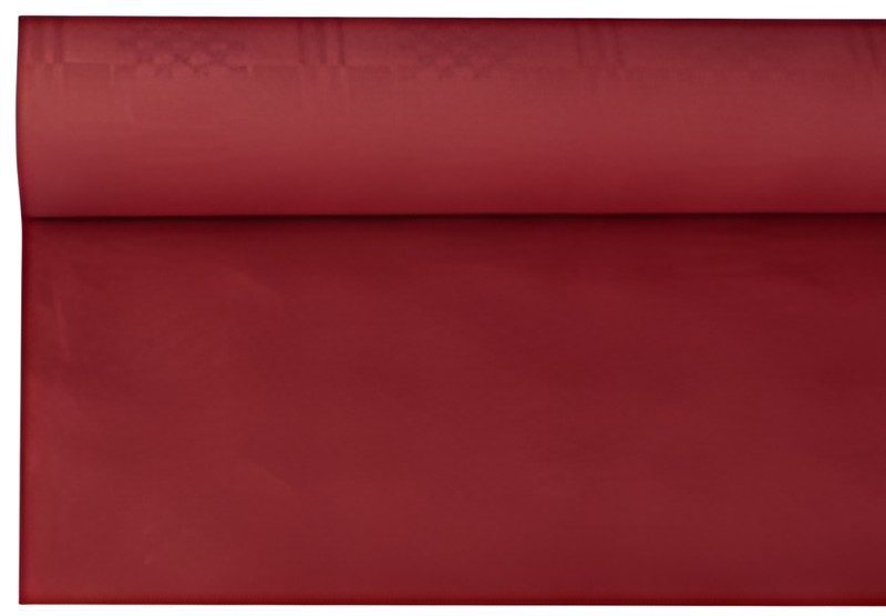 PAPSTAR Nappe damassée, (l)1,0 x (L)50 m, bordeaux