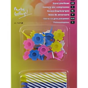 PAPSTAR Bougies d'anniversaire, en cire, rayures blanches